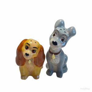 NEW Disney Ceramic Lady and the Tramp Salt and Pepper Shaker